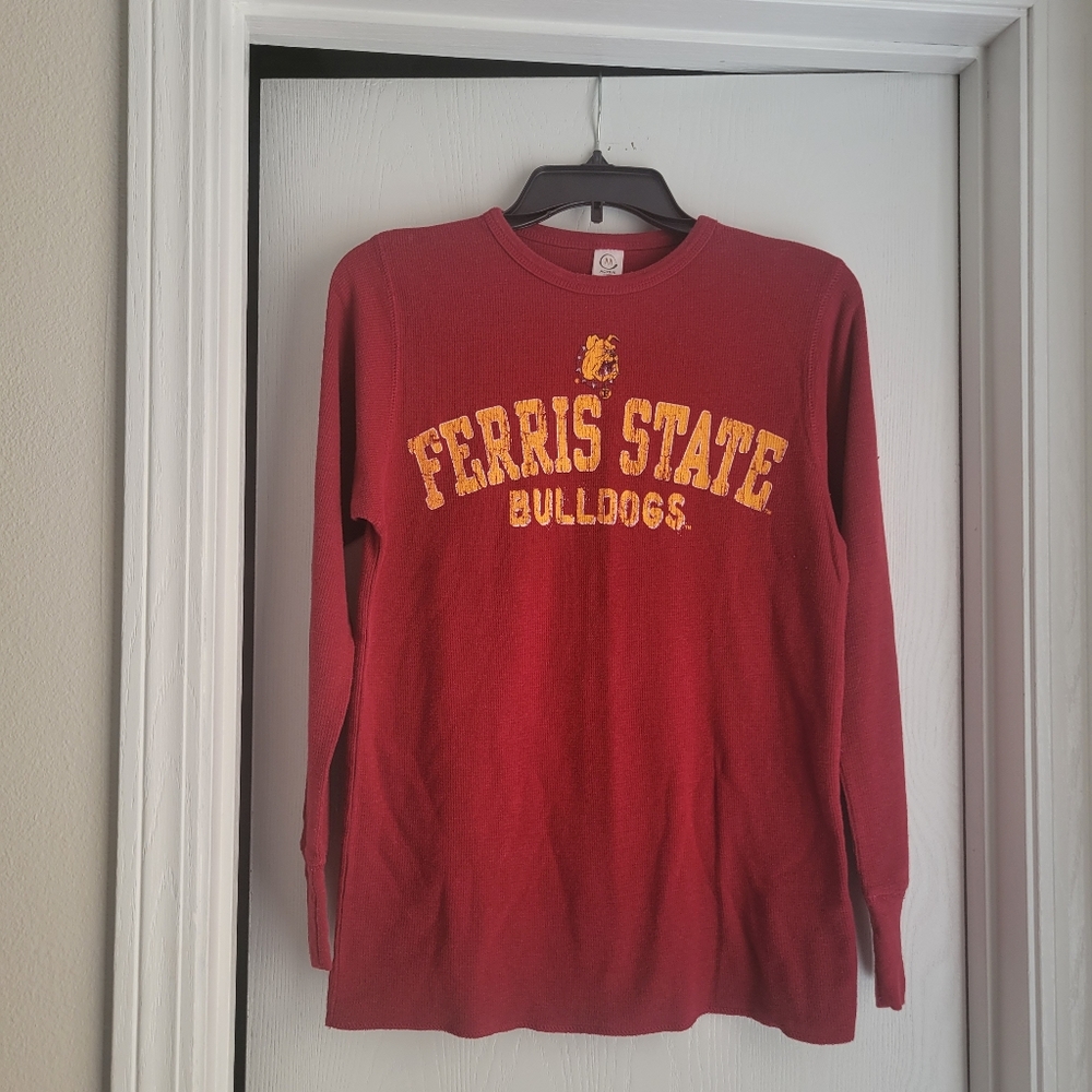 🟣Ferris State waffle knit long sleeve shirt